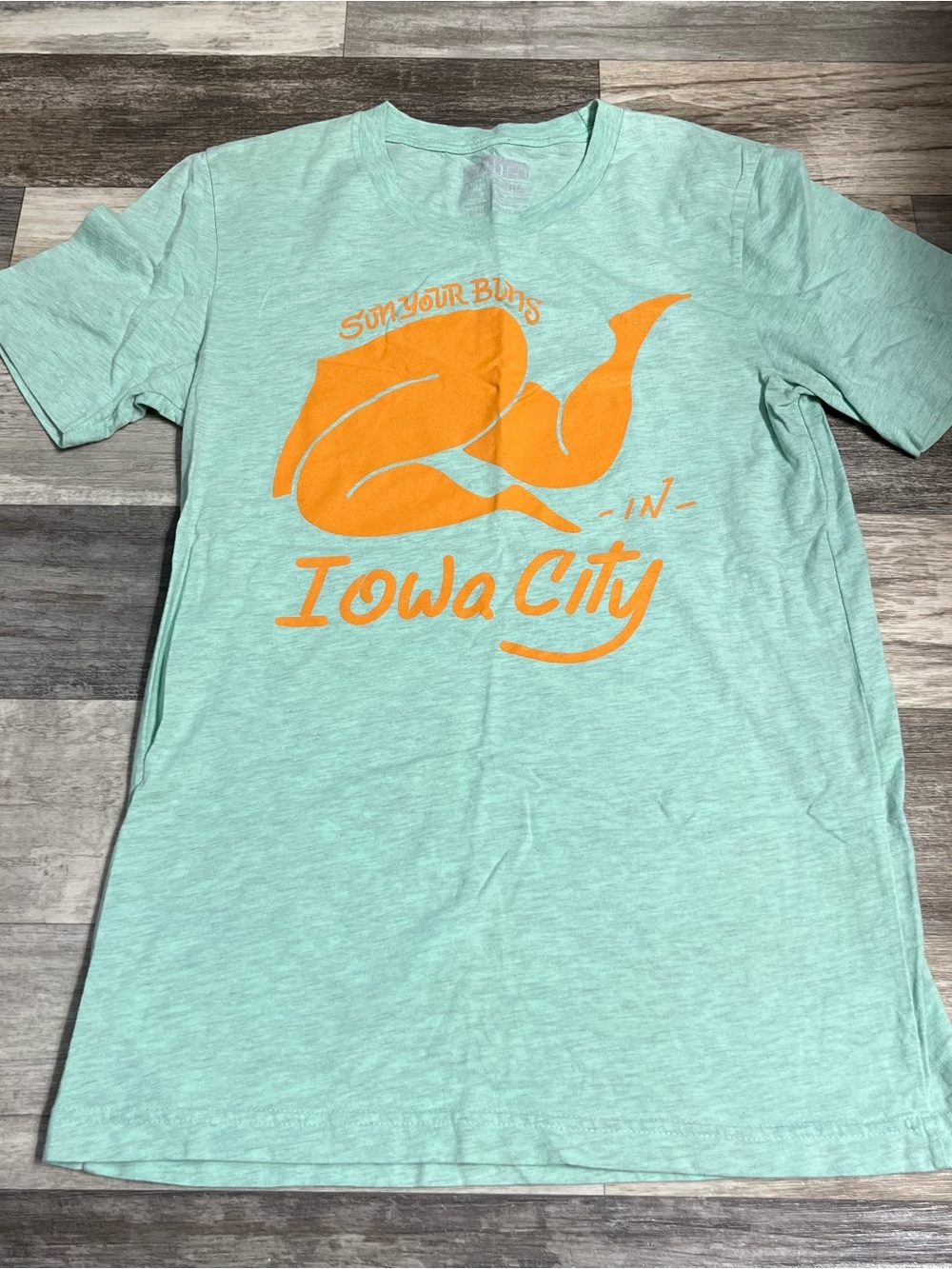 ‘Sun your Buns in Iowa City’ graphic tee
